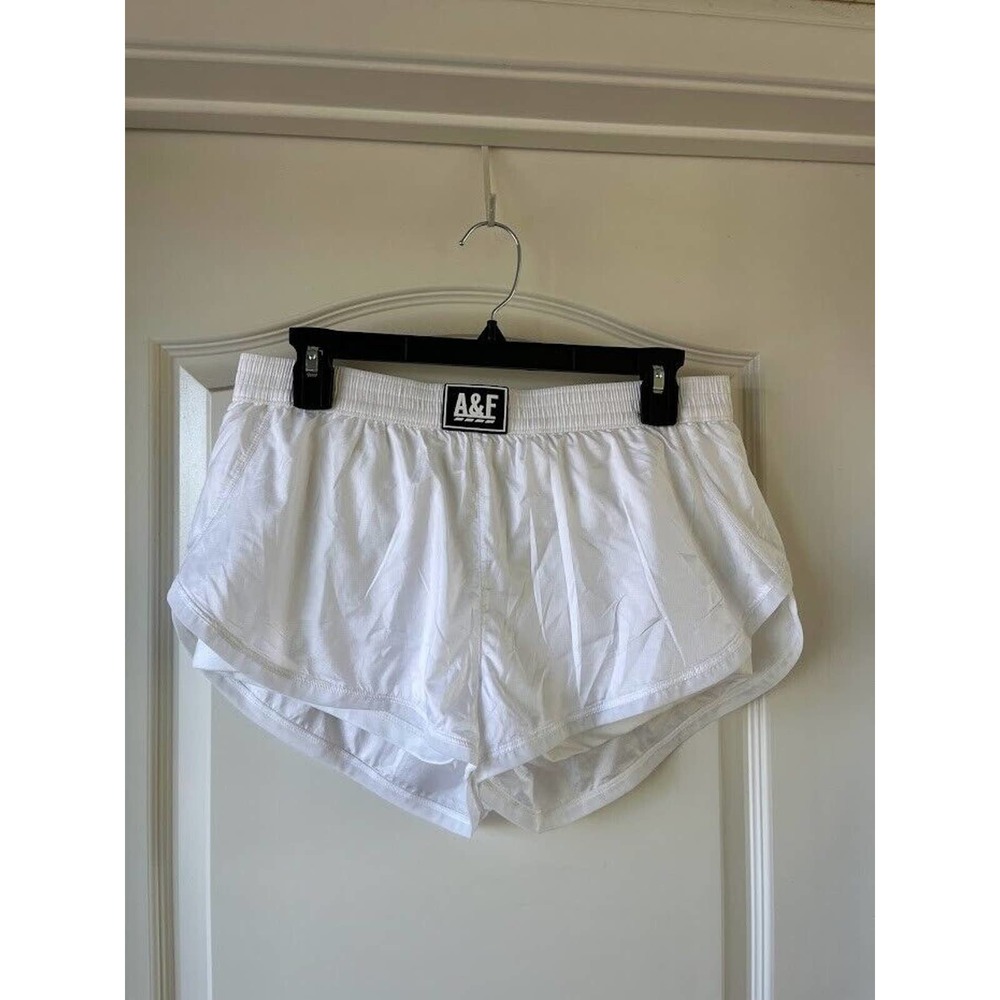 NWT Abercrombie and Fitch Athletic Running Shorts White Medium M